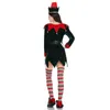 Stage Wear Adult Cosplay Santa Claus Women's Green Red Velvet Sexy Christmas Comes Xmas Sexy Dress Come T220905
