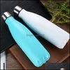 Water Bottles 350Ml/500Ml Vacuum Cup Coke Mug Stainless Steel Bottles Insation Thermoses Fashion Movement Veined Water Drop Delivery Dhhuy