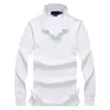 23S jesień nowa koszulka polo z długim rękawem męska mały konik Logo haft solidna bawełna luźna duża luźna koszulka