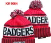 Herrm￶ssor ncaa hattar alla 32 lag Washington stickade manschetterade pom beanies randiga sidelinje ull varm USA college sport stickad hatt hockey beanie cap f￶r kvinnors