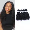 Jerry Curly Brazilian Human Hair 4 Bundles for Women Natural Color Non Remy Hair Extensions