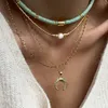 Подвесные ожерелья минималистские стильные женщины хрустальный натуральный камень из бусин негарный прекрасный овальный шарм Кокер INS Ювелирные изделия 221024