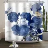 Rideaux de douche Boho Floral luxueux, imperméable, en Polyester, pour salle de bain, texturé, lavable en Machine