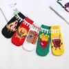 Chaussettes pour hommes 1 paire Anime film dessin animé drôle Hamburger frites fruits nouveauté antidérapant Cool cheville femme