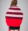 new Autumn winter scarf plaid striped cape with sleeves women's knit coat Pashmina