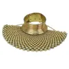 قلادة قلادة العلامة التجارية المجوهرات الهندية البيان اليدوي للخرز للنساء طوق الخرز قلادة ماكسي قلادة الزفاف