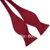 Bow Ties HOOYI 2022 Solid Color Men's Polyester Self Tie Neck Butterfly