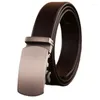 Belts Business Strap Mens Belt Luxury 2022 High Quality Fiber Leather Big Size 160 Cm 150 140 170 180 Automatic Buckle Formal