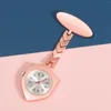 Pocket Watches Fashion Table Watch With Clip Brooch Chain Quartz Mini