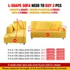 Housses de chaise housse de canapé forme L 1/2/3/4 places personne tissu élastique épais canapé protecteur Slip universel