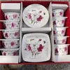 plate sets flower china