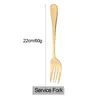 Flatware Sets Gold Dinnerware Set Salad Fork Tableware Service Dinner Cutlery Stainless Steel Silverware Western Kitchen Accessories