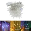 Strisce Led String Lights Ghiacciolo Light Holiday Party Wave Fairy Per Park Trees Wedding Background Layout