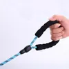 Dog Collars Pet Supplies Traction Leash Chest Back Multicolor Braided Round Rope Walk Leashes 1pcs