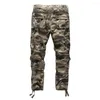 Calças masculinas Cargo Camuflagem Homem casual Loja Baggy Military Style Style Troushers Plus Size Size Joggers Men roupas