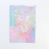 Domikee Creative Cute Decoration -pailletten binnenzakken ingesteld voor 6 holes binder planner Diary Notebooks A5A6