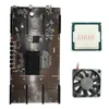 Материнские платы ETH80 B75 BTC Mining Motherboard G1610 CPU COLING FAN 8XPCIE 16X LGA1155 Поддержка 1660 2070 3090 ГРОМА.