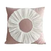 Oreiller Tournesol Boho Couverture Velours Étui Souple Bleu Rose Jaune Rond Lotus Feuille Dentelle Cosy Home Decor Floral