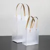 Gift Wrap 5pcs Frosted PVC Handbag Christmas Wrapping Candy Bridesmaid Wedding Souvenir Flowers Year Bag