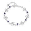 Bracelets à maillons plaqués or C875, élégant luxe, strass en cristal, bijoux pour femmes, cadeau pour filles