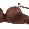 Bras sätter sexig sömlös behå och trosor Set underkläder solid push up underkläder kvinnor underwired t220907