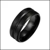 Anelli nuziali anelli di nozze anello di luxury groove opaco per uomini donne alla moda in acciaio inossidabile in acciaio inossidabile Giftwedding Brit22 Dh6cs