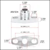 Turbocompressor PQY - Turbo -olie retourneert/afvoerflensadapter AN10 Garrett GT28 GT30 GT35 T25 PQY -OFG34 DRAP DRAP DRAP DRAP 2022 MOBILES MOTORC DHW0E