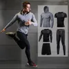 Ensembles de course survêtement de sport hommes séchage rapide basket-ball Jogging costumes Compression Gym Fitness vêtements d'entraînement