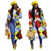 Trenchs pour femmes 2022 printemps et automne femmes mode tendance couleur géométrique Plaid costume col Long manteau veste