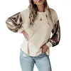 Blouses pour femmes vente à manches longues haut pour femme et chemise paillettes tricoté femme mode Patchwork femmes t-shirt automne printemps