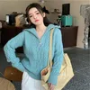 Women's Sweaters Turtleneck Sweater Woman 2022 Autumn And Winter Blue Loose Outside Wearing A Lazy Jatropha Thickening