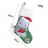 Cat Dog Christmas Kous Handmade Xmas open haard hangende kousen Decoratie voor familie vakantieseizoen feest decor xbjk2210