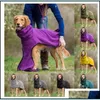 犬のアパレルゴールデンヘアドッグフード服ピュアカラー冬の肥厚ファッションペット犬スプライシング服ドロップ配達2022ホームガーDHO7J