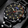 Wristwatches Luxury Fashion Men Es Business Stainless Steel Quartz Man Sport Leather Style Casual Relogio Masculino