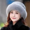 Berets dames bont hoed voor winter natuurlijke nerts Russische pet vrouwelijke hoeden 2022 merk mode warme beanies