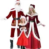 Stage Wear Deluxe Lady Santa Claus Xmas Come Christmas Parent-Child Flannel Cosplay Carnival Stage Show Party Fancy Dress T220901