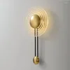 Wall Lamps Modern Minimalist Clock Shape Round Glass Bedroom Bedside Living Room Store Decor Background Sconce