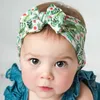 Hårtillbehör elastisk tryckt blomma baby pannband nylon båge turban född knut bågar headwraps flickor po props