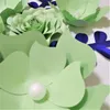 Fleurs décoratives faites à la main vert clair Rose papier bricolage feuilles ensemble pour la fête mariage décors décorations pépinière mur déco vidéo tutoriels