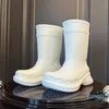 2022 Top Designer Cross Rain Boots guma okrągłe głowica luksusowy wodoodporność wspólnie platforma mody wygląd wybiegu 001
