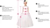 Girl Dresses Ball Gown Flower For Weddings Girls Princess Birthday Party Gowns Cap Sleeves Lace Appliques Kids Pageant Dress