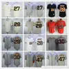 Movie Mitchell and Ness Baseball Jersey Vintage 28 Buster Posey Jersey 27 Juan Marichal 30 Orlando Cepeda 47 Johnny Cueto Stitched