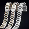 Watch Bands Curved End Band Stainless Steel Strap Metal Wristband 14mm 16mm 17 18mm 19 20mm 21mm 22mm 23 24mm Flat Interface 221024