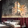 Wall Lamps Postmodern Crystal Glass Lamp Light Luxury Simple Living Room Bedroom Bedside Model All Copper