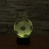 Night Lights Lamp Football Crown Light LED Touch Colorful USB Plug Charge 3D Children'S Match Prize Boy Gift
