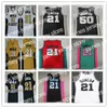 Kolej Basketbol Adam Giyer Tim 21 Duncan Wake Forest Kolej Basketbol Formaları Dikişli Pembe Kırmızı Yeşil Sarı Siyah Beyaz Vintage David 50 Robinson Jersey Boyutu