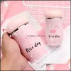 Water Bottles Cute Stainless Steel Water Bottles Durable With Lid Tumbler Flower Leaf Pine Pattern Cups Drop Delivery 2022 Home Garde Dhjbp