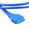 Cabos de computador Pranco -mãe de tamanho grande de 20 pinos a 2 portas USB 3.0 Feminino Adaptador de cabo do cabeçalho do painel fêmea com placa de slot PCI