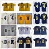 American College Football Wear NCAA Michigan Wolverines voetbalshirt Rashan Gary Jim Harbaugh Jabrill Peppers Khaleke Hudson Tom Brady White High Quality Jerse