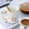 Tassen Kreative Pfau Keramik Einfache Wasser Tasse Mit Löffel Deckel Kaffee Milch Tee Trinken Hause Drink Dekoration